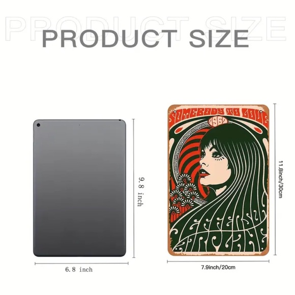 ‼️$7‼️ Jefferson Airplane “Somebody To Love” Poster Metal Tin Vintage Sign ✈️ - Picture 2 of 5